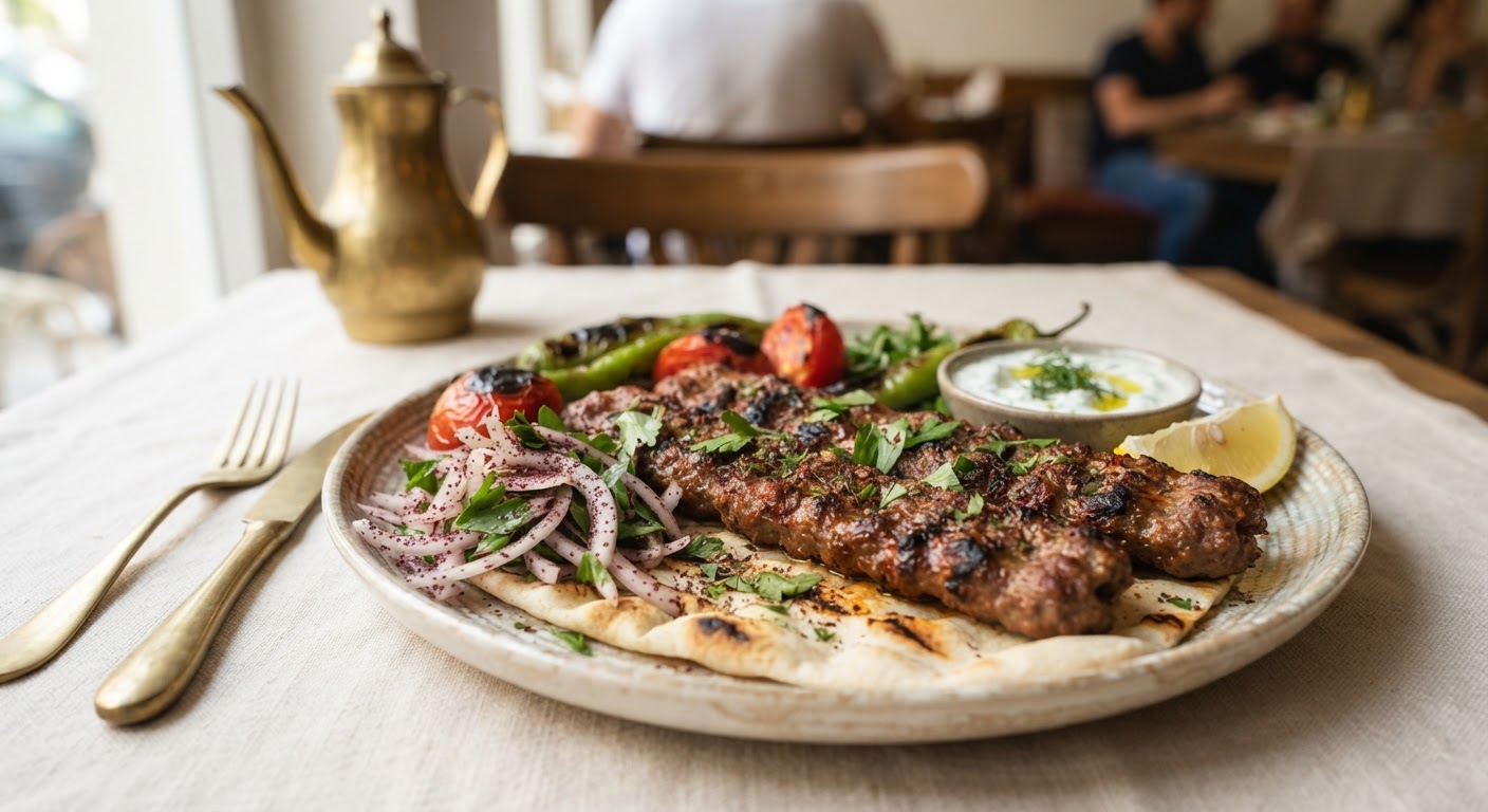 Adana Kebab (Brochettes de viande hachée épicées)