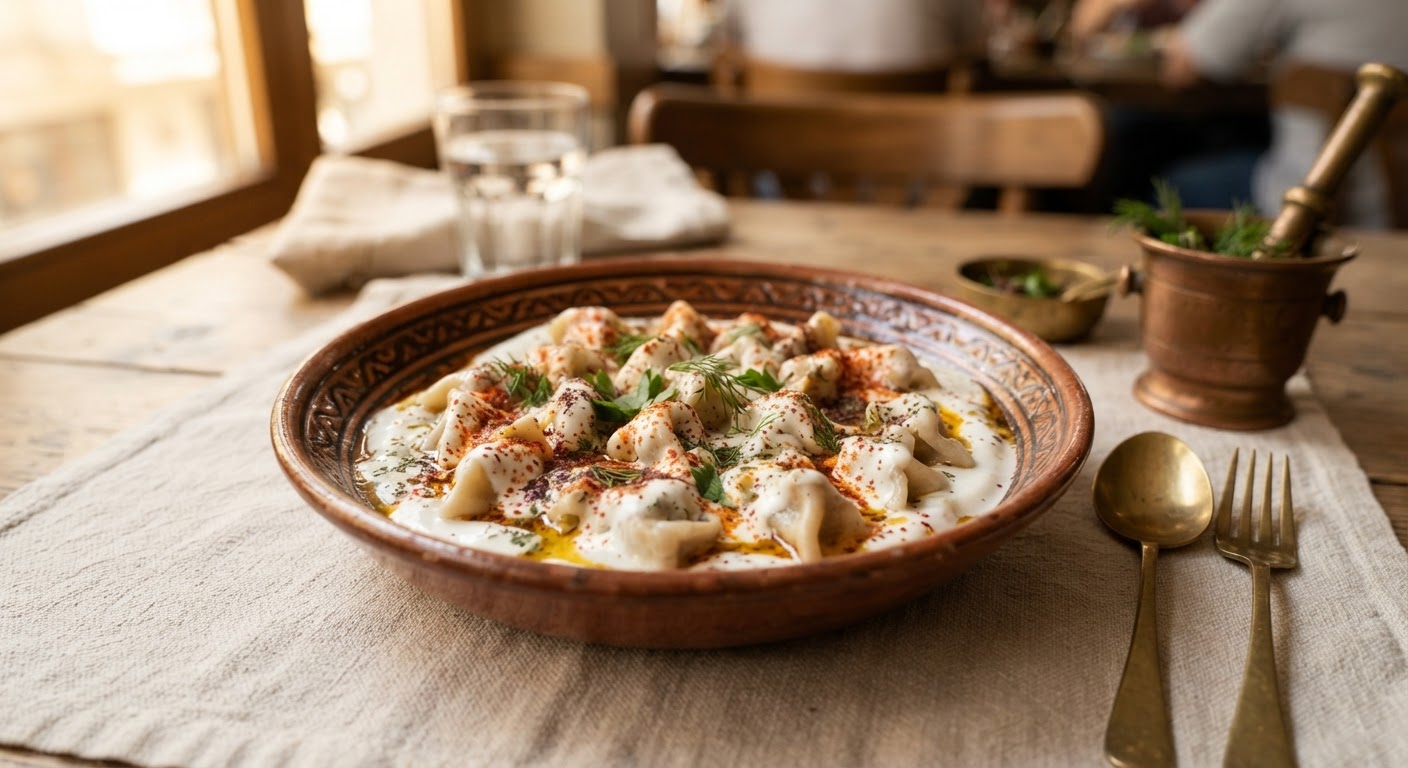 Manti (Raviolis Turcs au Yaourt à l'Ail)