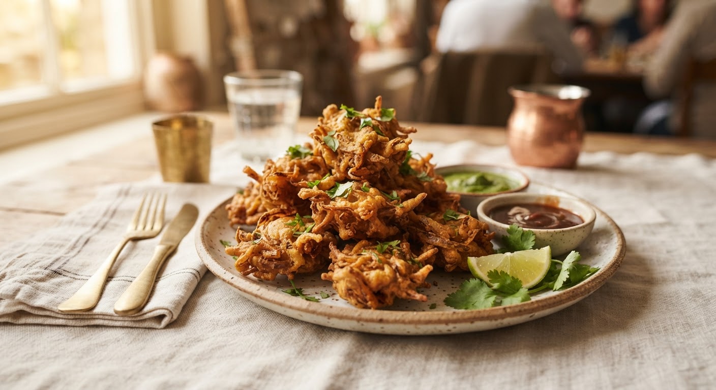 Pakoras d'oignons croustillants (Bhaji)