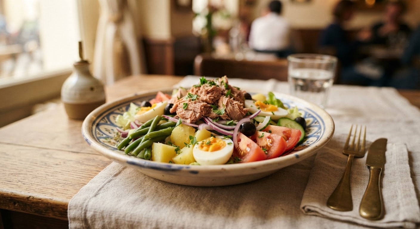 Salade Sénégalaise (Thon, Œufs, Pommes de Terre, Haricots Verts)