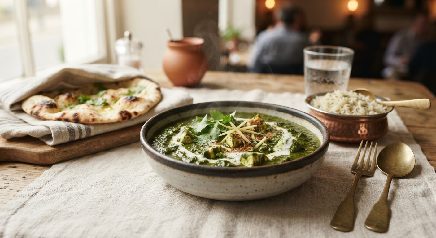 Palak Paneer (Curry d'Épinards et Fromage Indien)