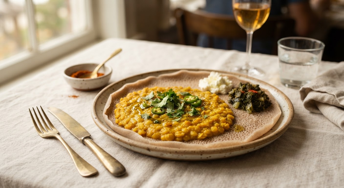 Kik Alicha (curry jaune de pois cassés)
