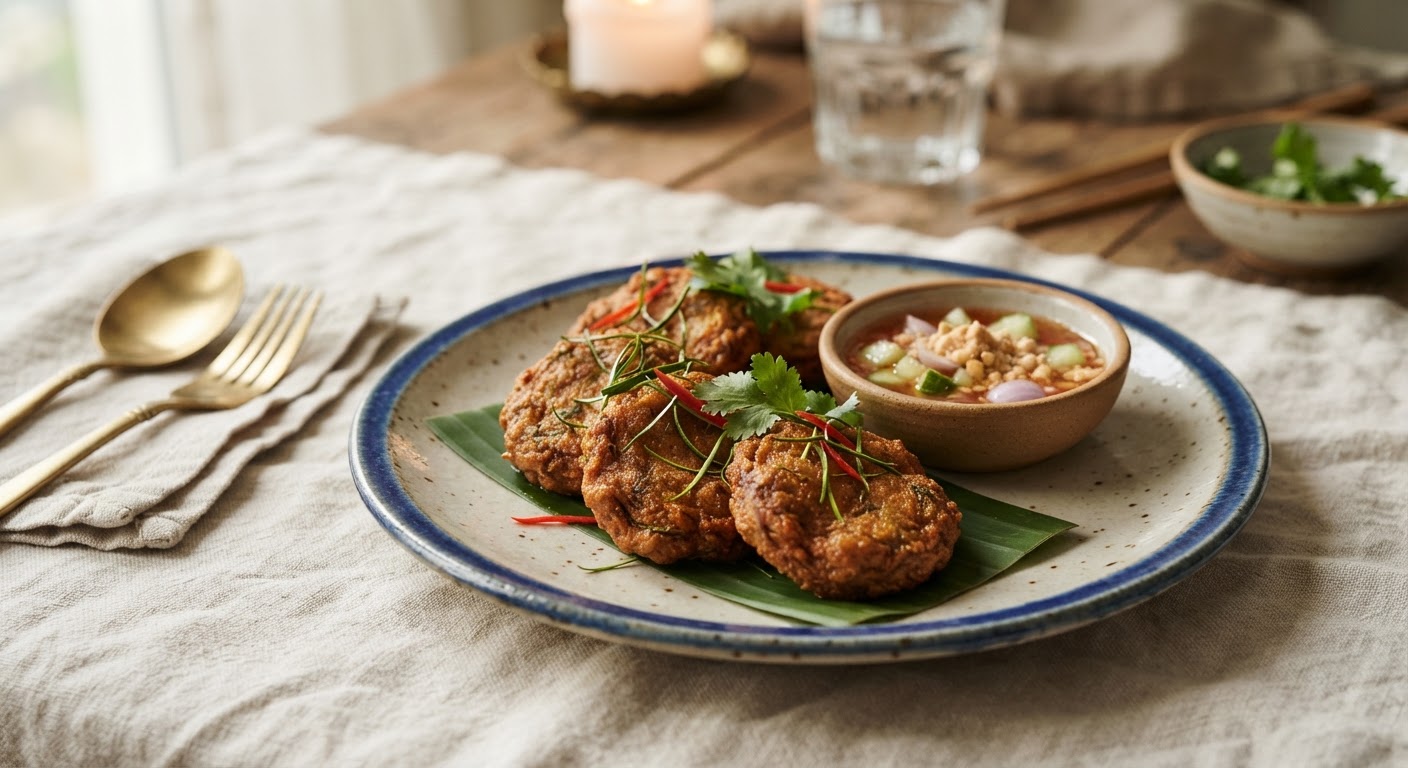 Tod Mun Pla (Galettes de poisson au curry rouge)