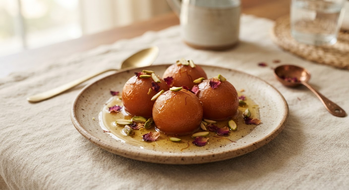 Gulab Jamun (beignets sirupeux à la rose)