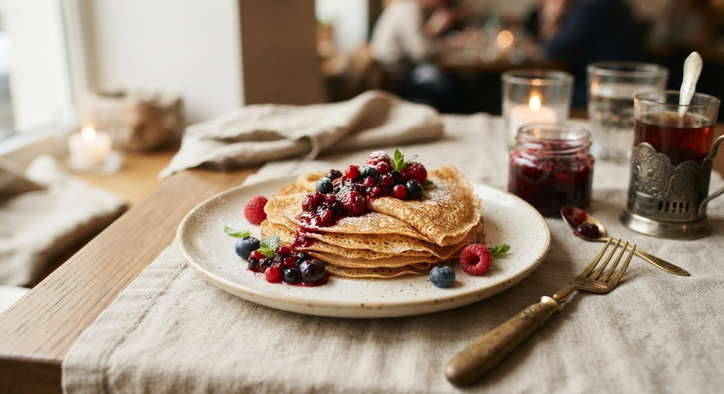 Blinis sucrés à la confiture