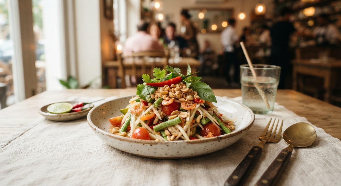 Som Tam (Salade de Papaye Verte Thaïlandaise)
