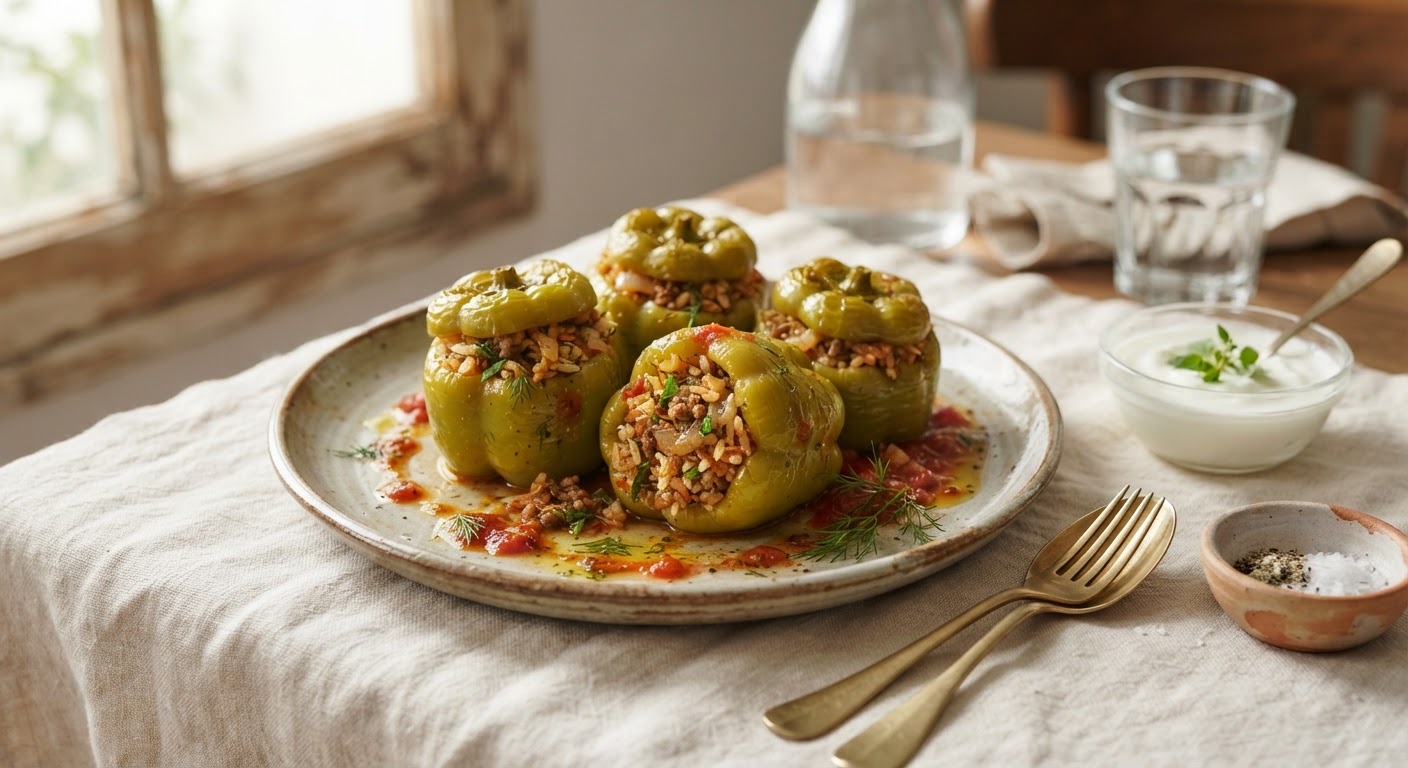 Biber Dolması (Poivrons Farcis à la Turque)