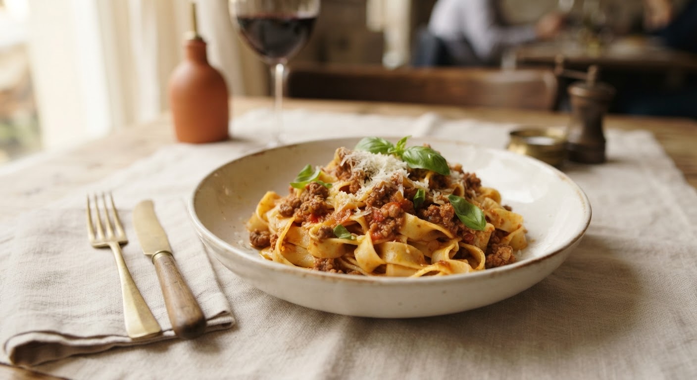 Tagliatelles au ragù