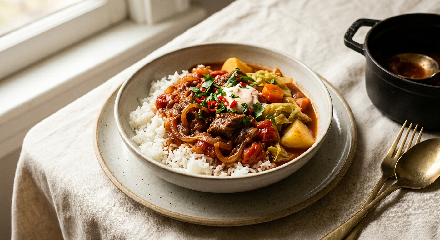 Thiou au Boeuf et Riz Blanc