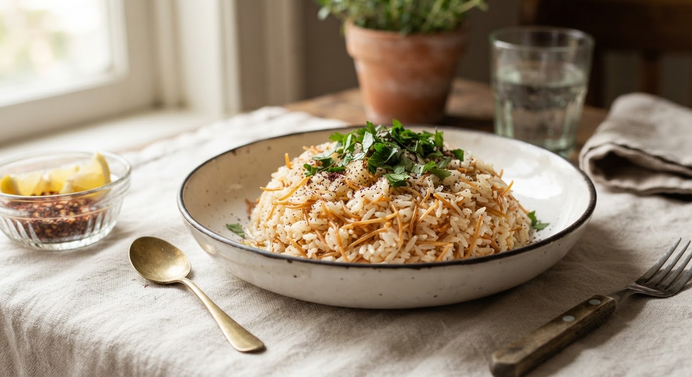 Pilav Turc (Riz au Beurre et Vermicelles)