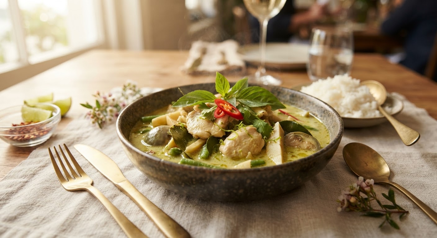 Green curry chicken