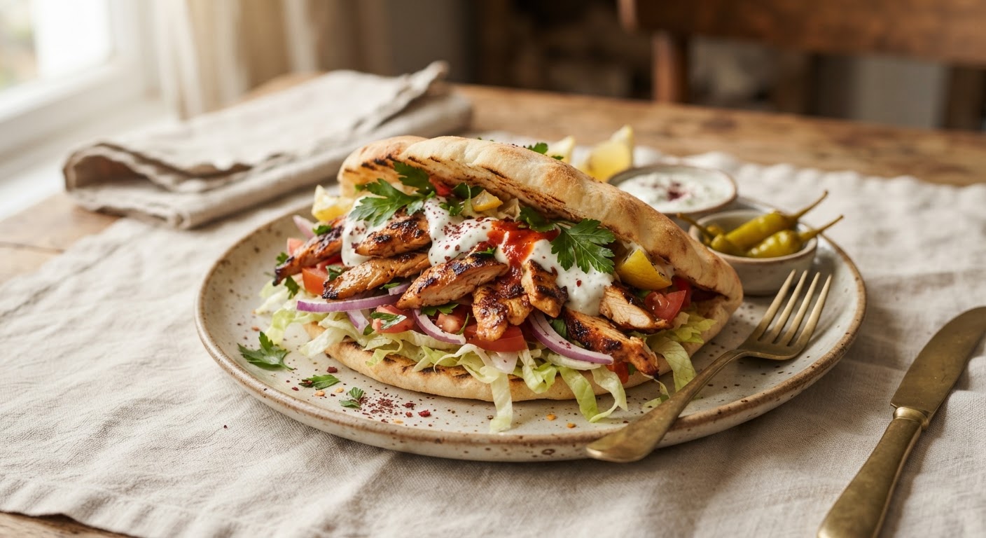 Döner Kebab de Poulet à la Maison