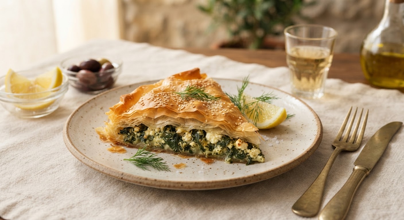 Spanakopita authentique (Feuilleté aux épinards et feta)
