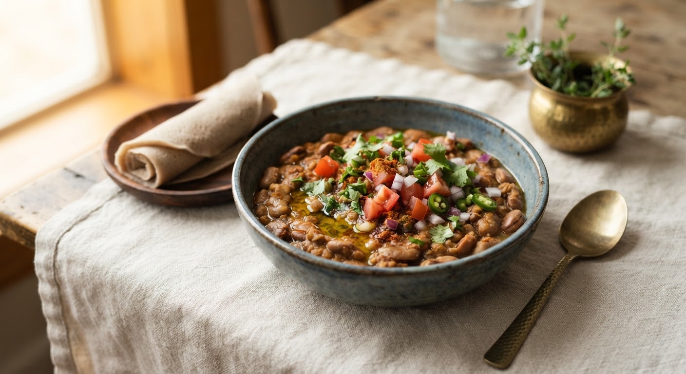 Ful Medames Éthiopien (Fèves Écrasées)