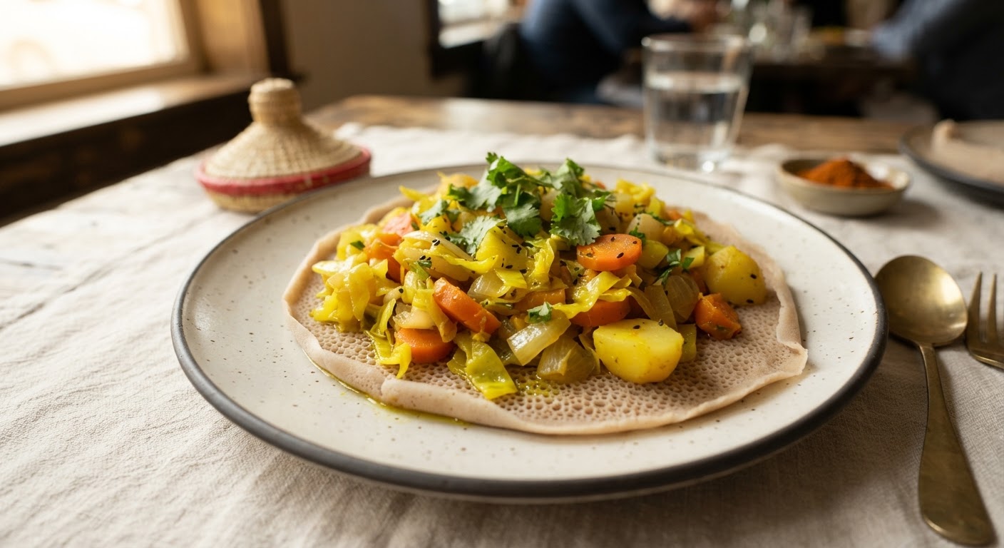 Atkilt Wat (Curry de Légumes Doux Éthiopien)