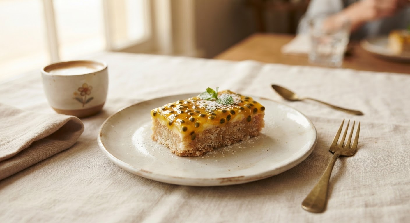 Passionfruit slice