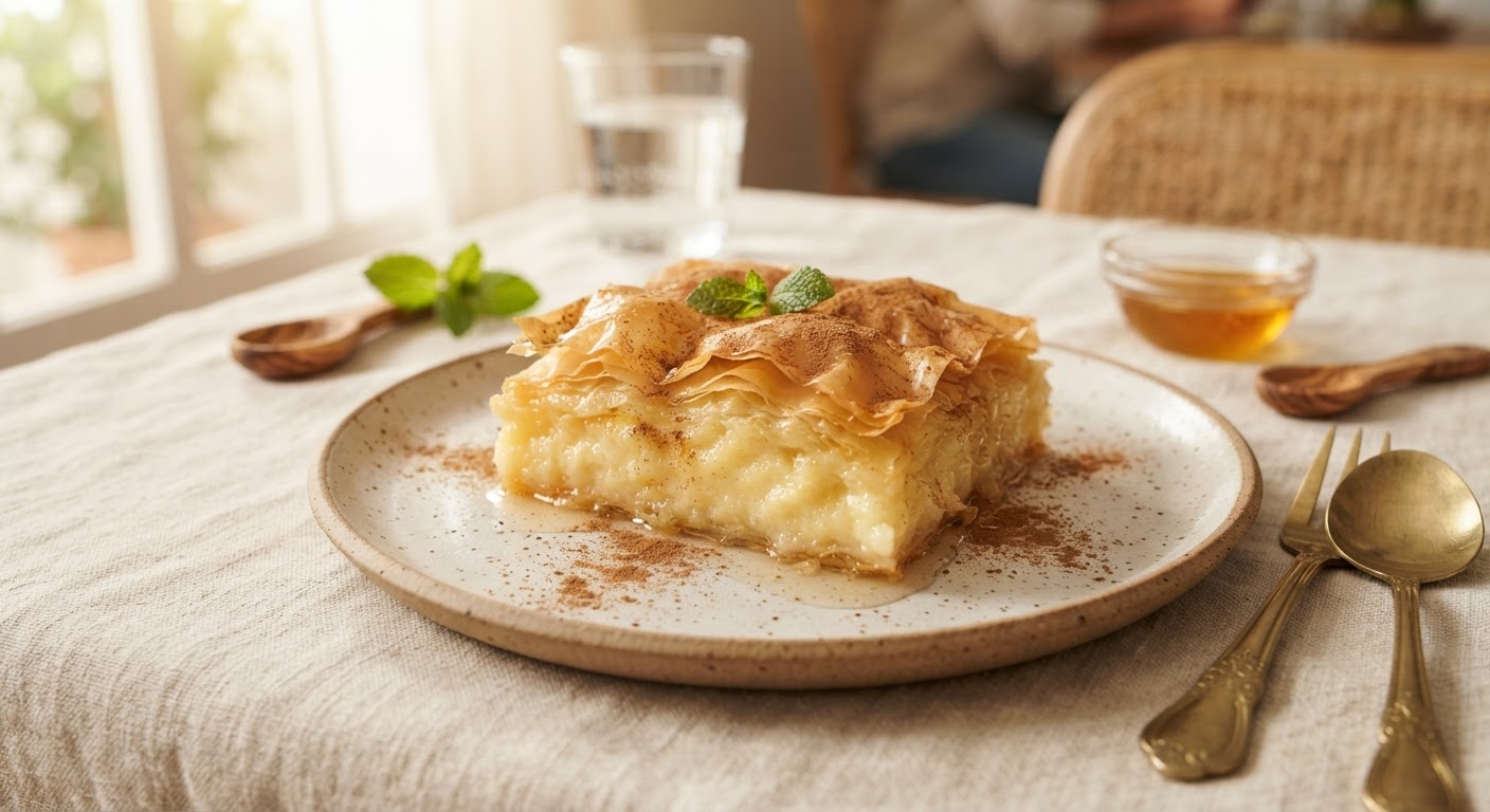 Galaktoboureko (Feuilleté à la Crème de Semoule Grec)