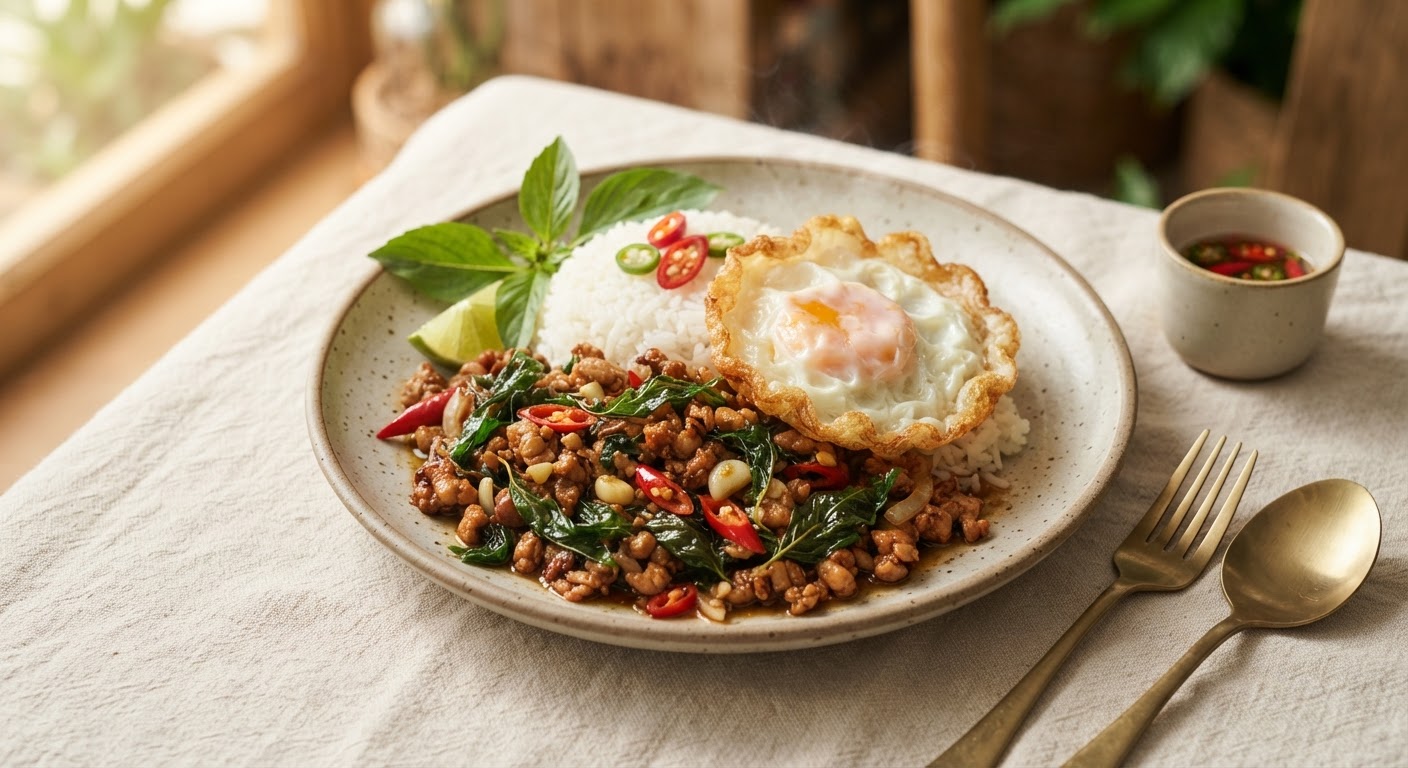 Pad Krapao Gai – Poulet Sauté au Basilic Sacré