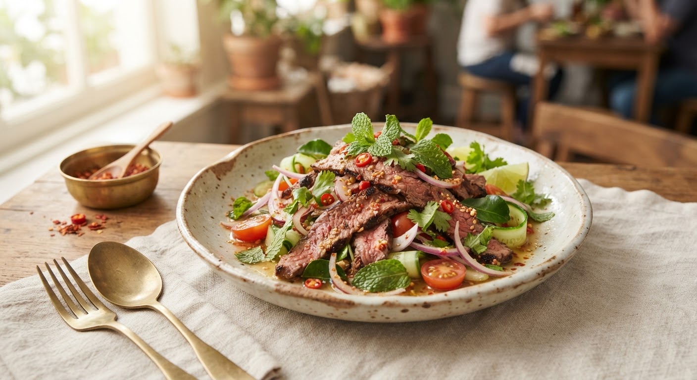 Yam Nuea – Salade de bœuf grillé épicée thaïe