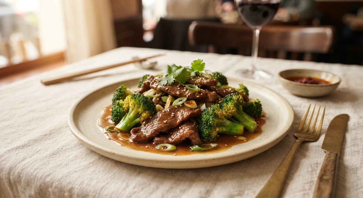 Bœuf sauté aux brocolis