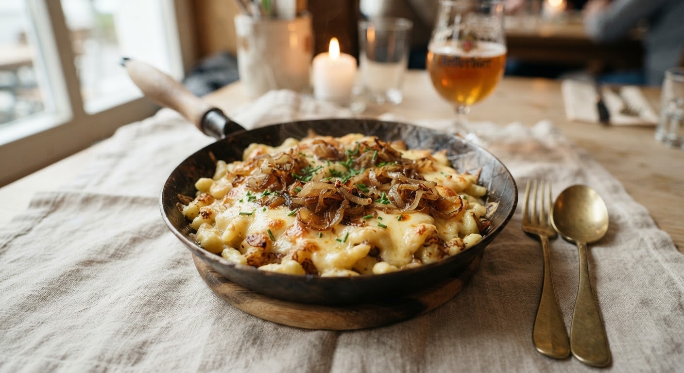 Käsespätzle (Spätzle au fromage gratinés)