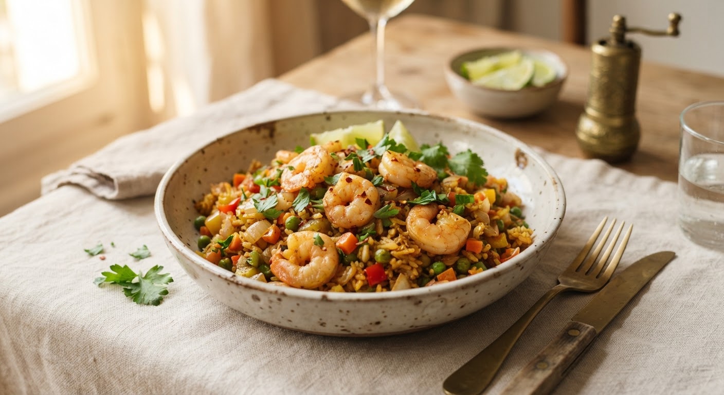 Riz sauté sénégalais aux crevettes de Chef Awa