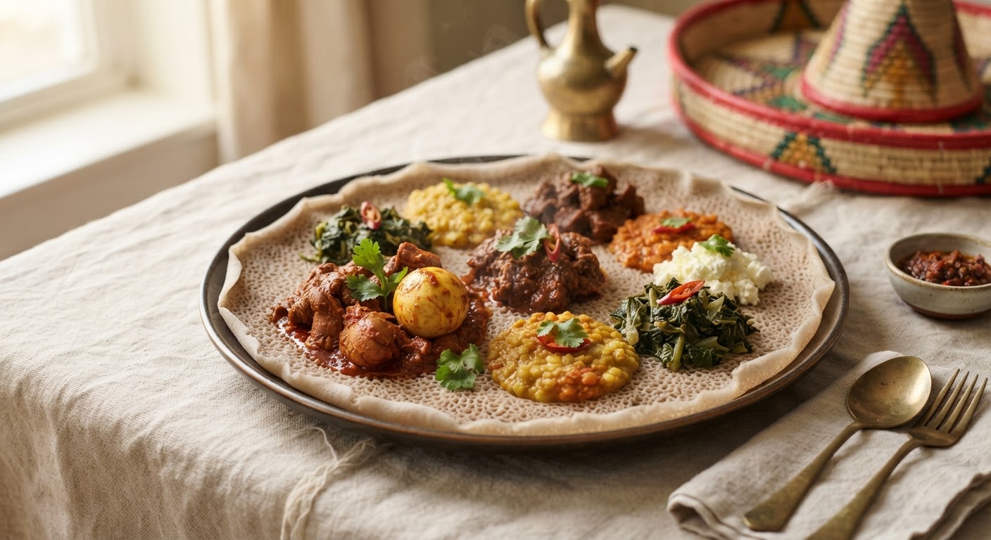 Injera Éthiopienne Traditionnelle