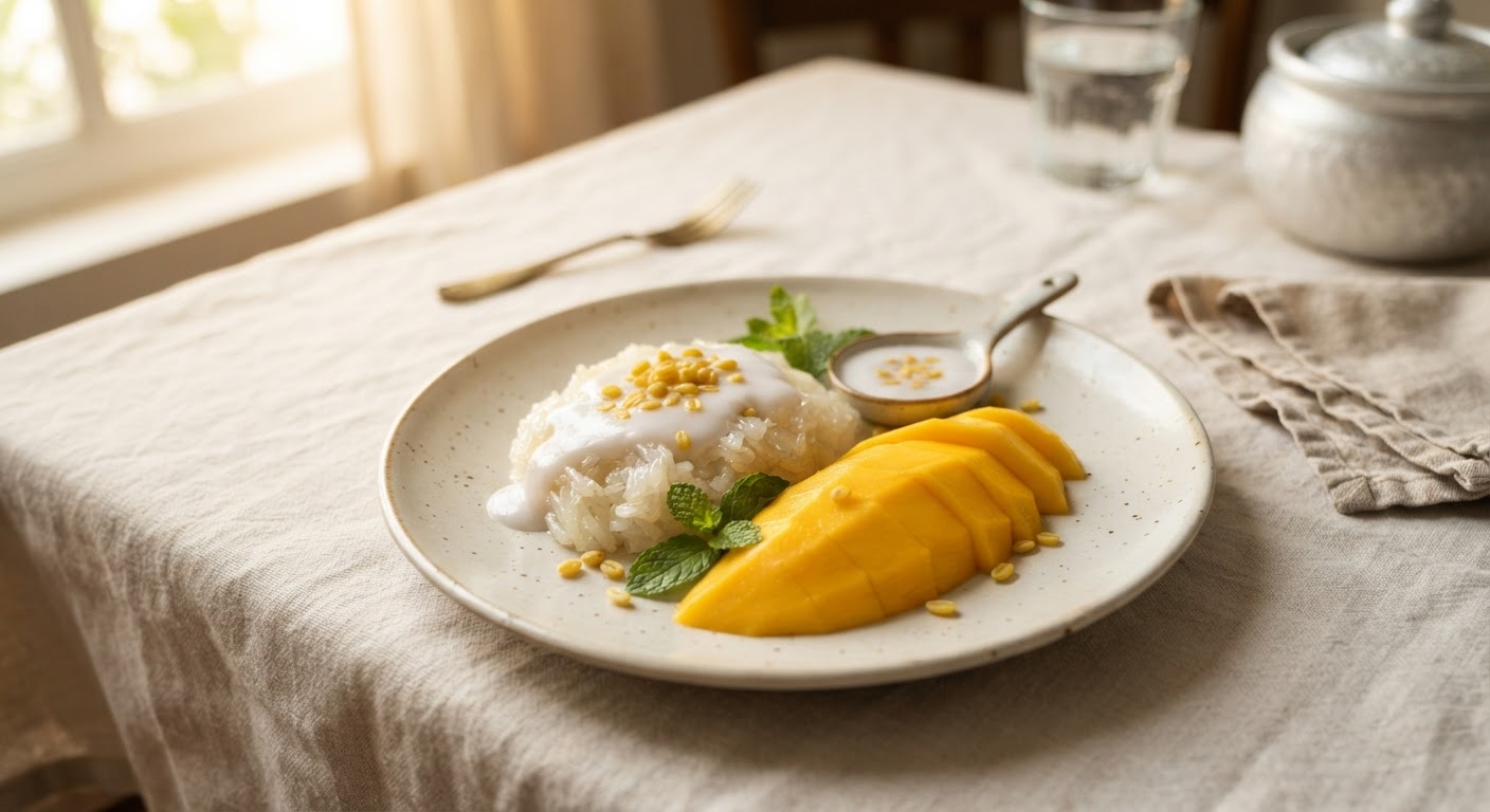 Khao Niao Mamuang (Riz gluant à la mangue)