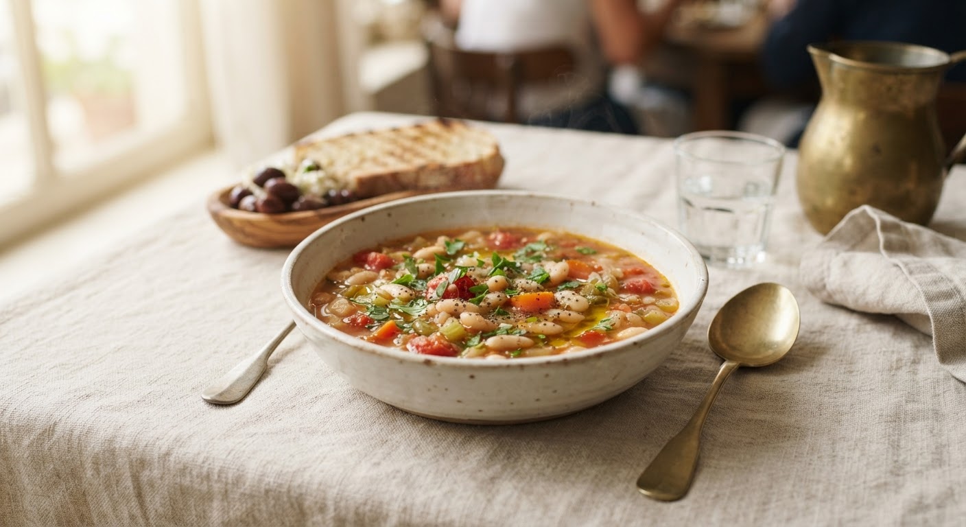 Fasolada (Soupe Grecque aux Haricots Blancs)