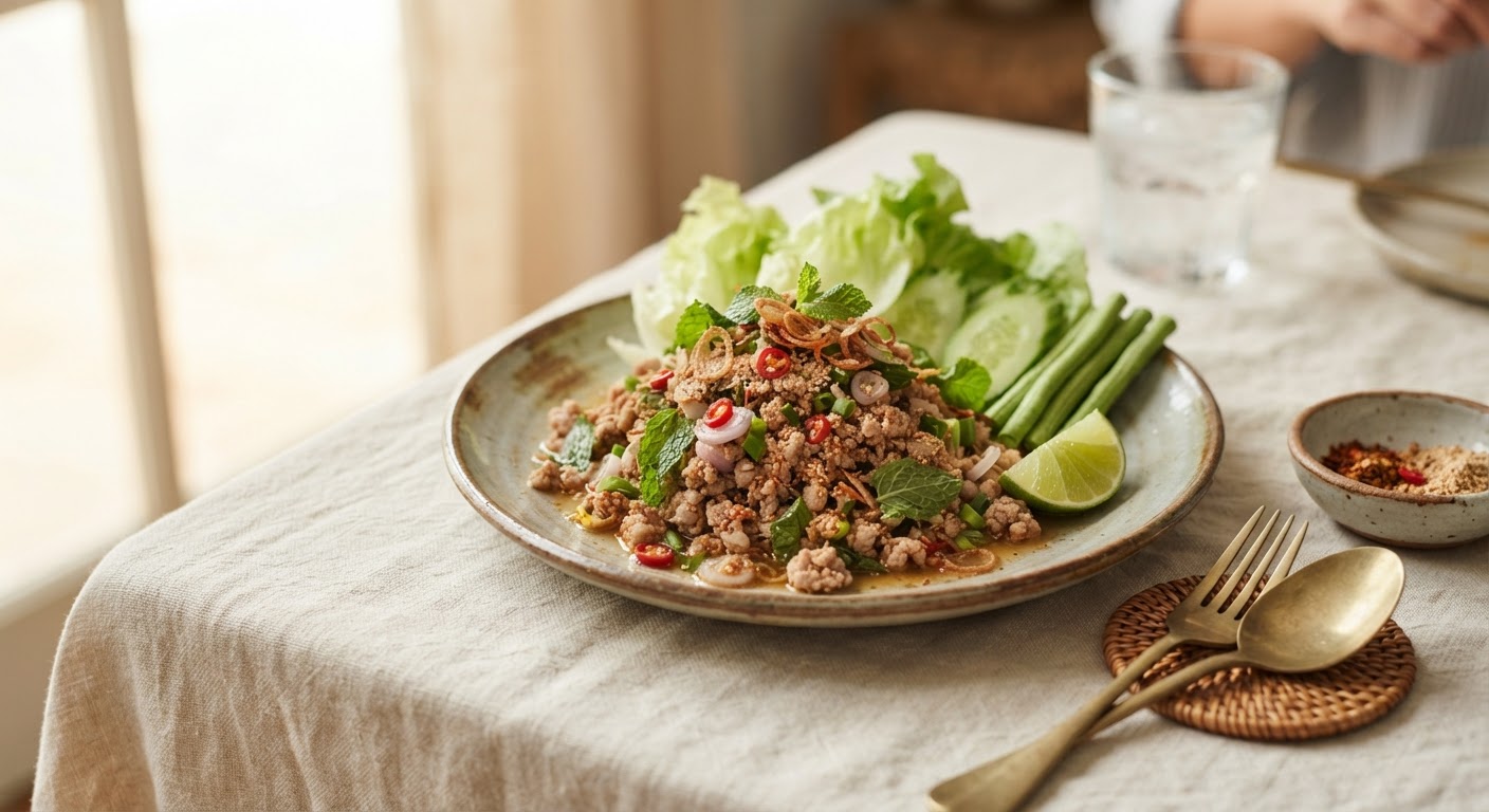 Larb Moo (Salade de Porc Haché Épicée)