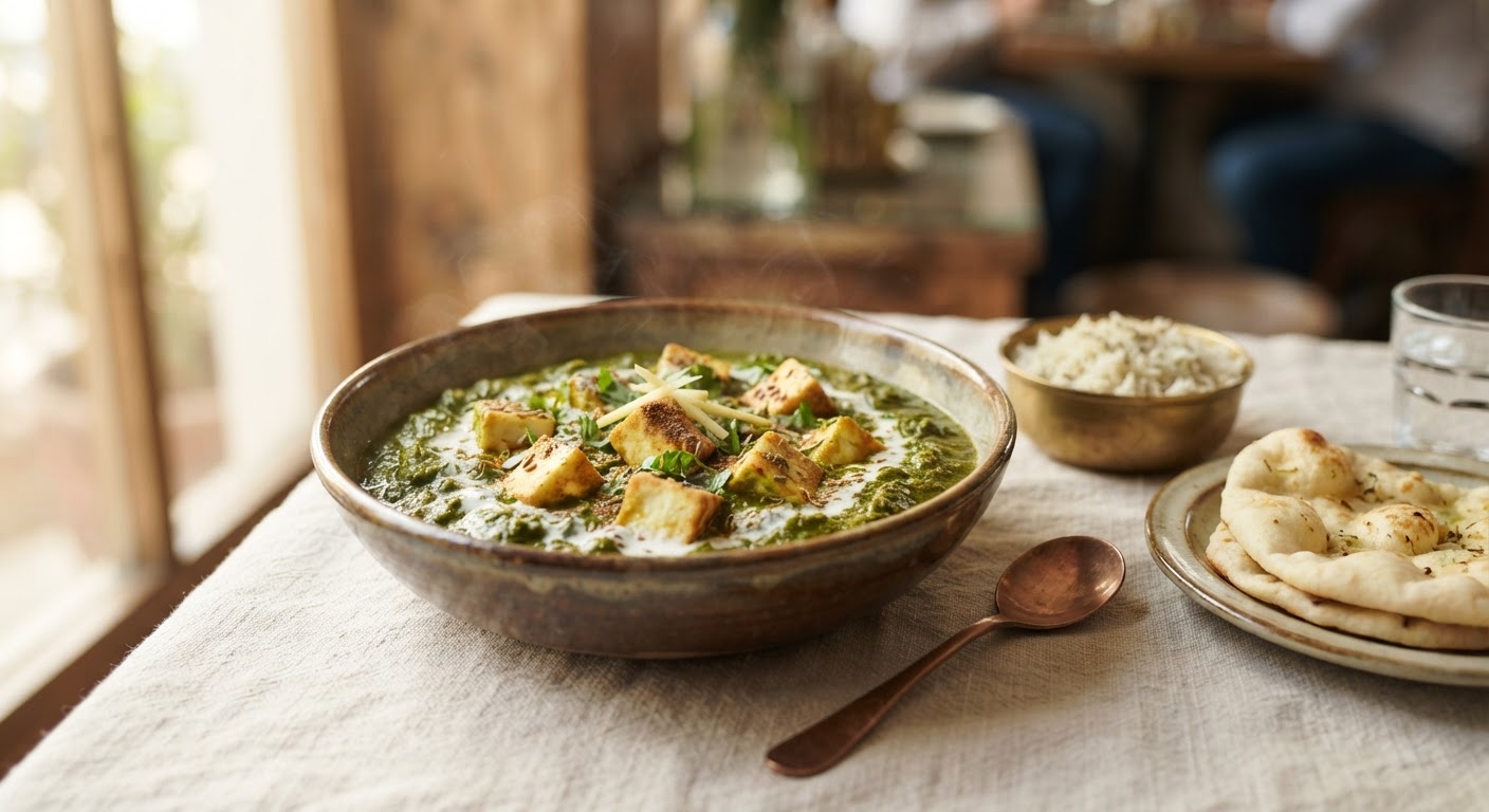 Saag Paneer (Curry d'épinards au fromage frais)