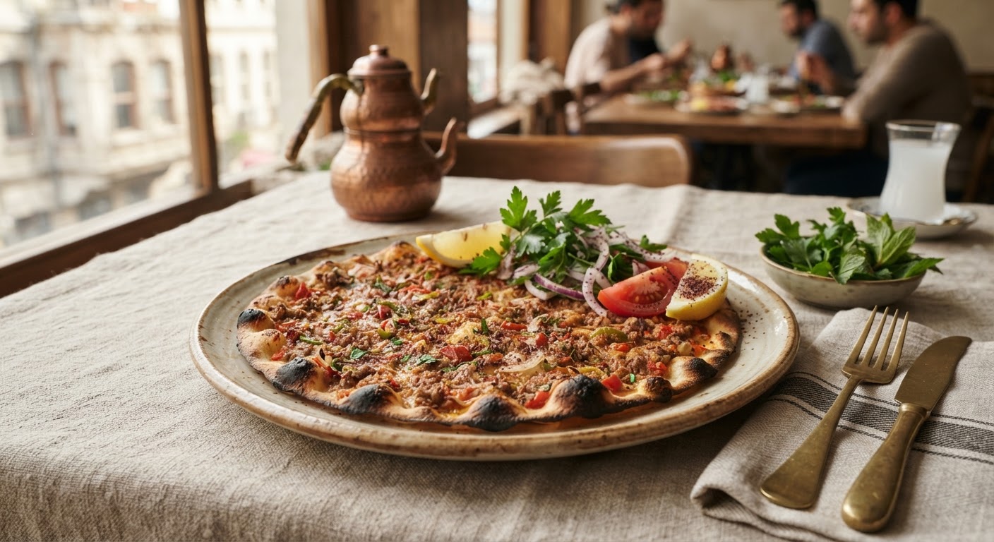 Lahmacun (Pizza Turque à la Viande)