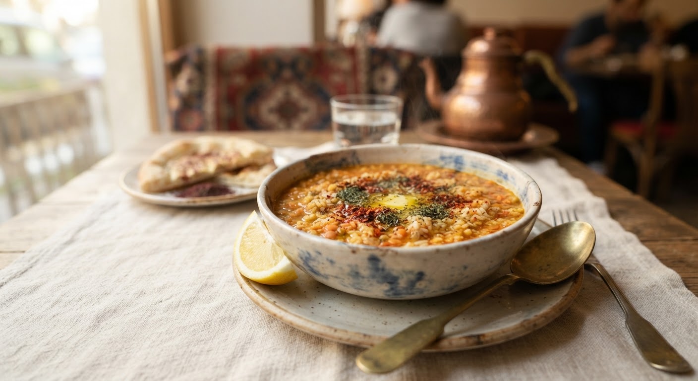Ezogelin Çorbası (Soupe de lentilles corail à la menthe)