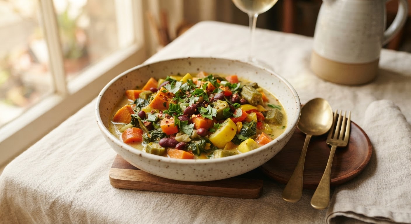 Ital Stew : Ragoût Rasta aux Légumes et au Lait de Coco