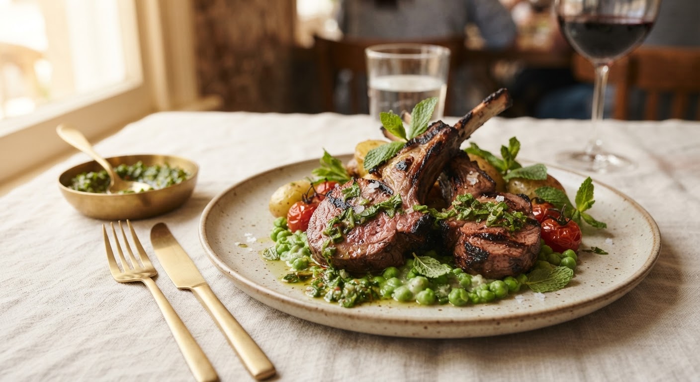 Lamb chops à la menthe