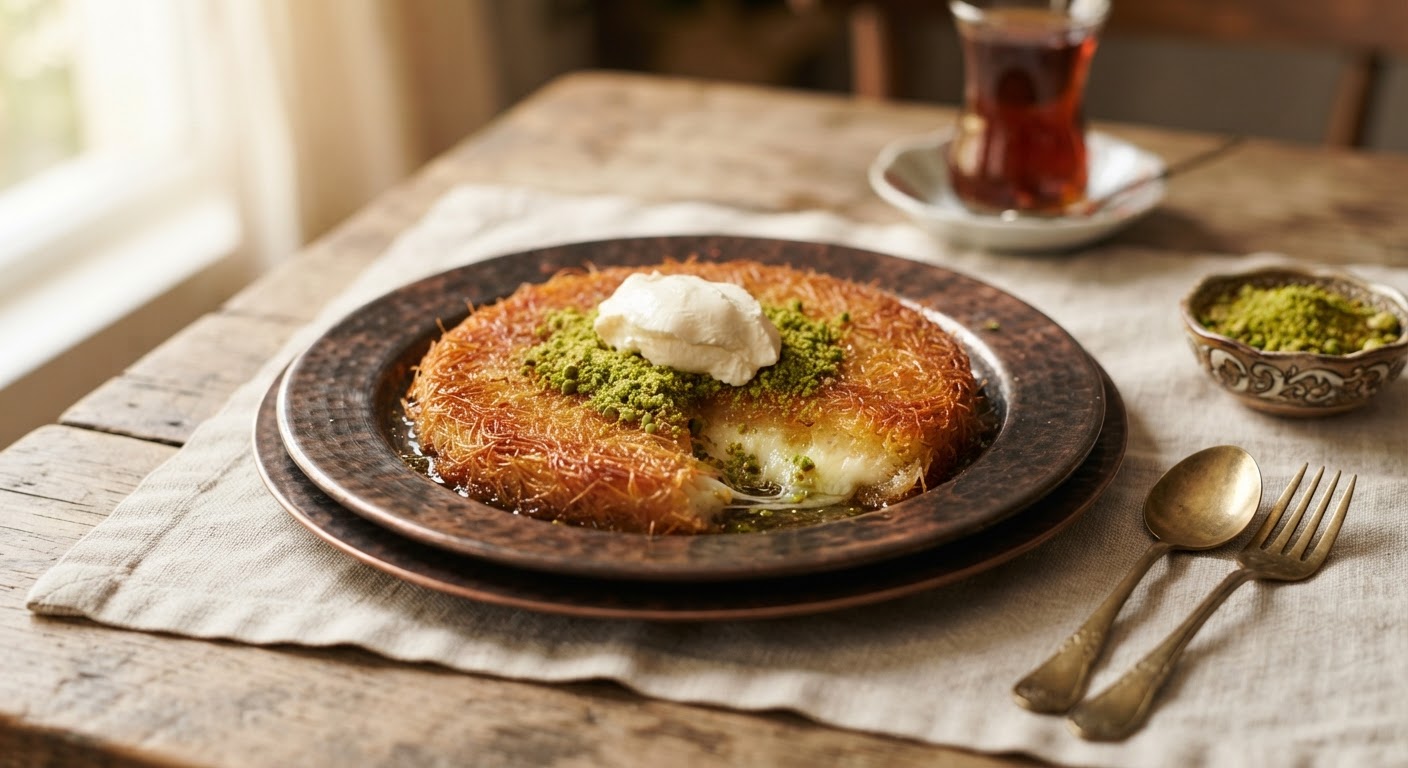 Künefe (dessert aux cheveux d'ange et fromage)