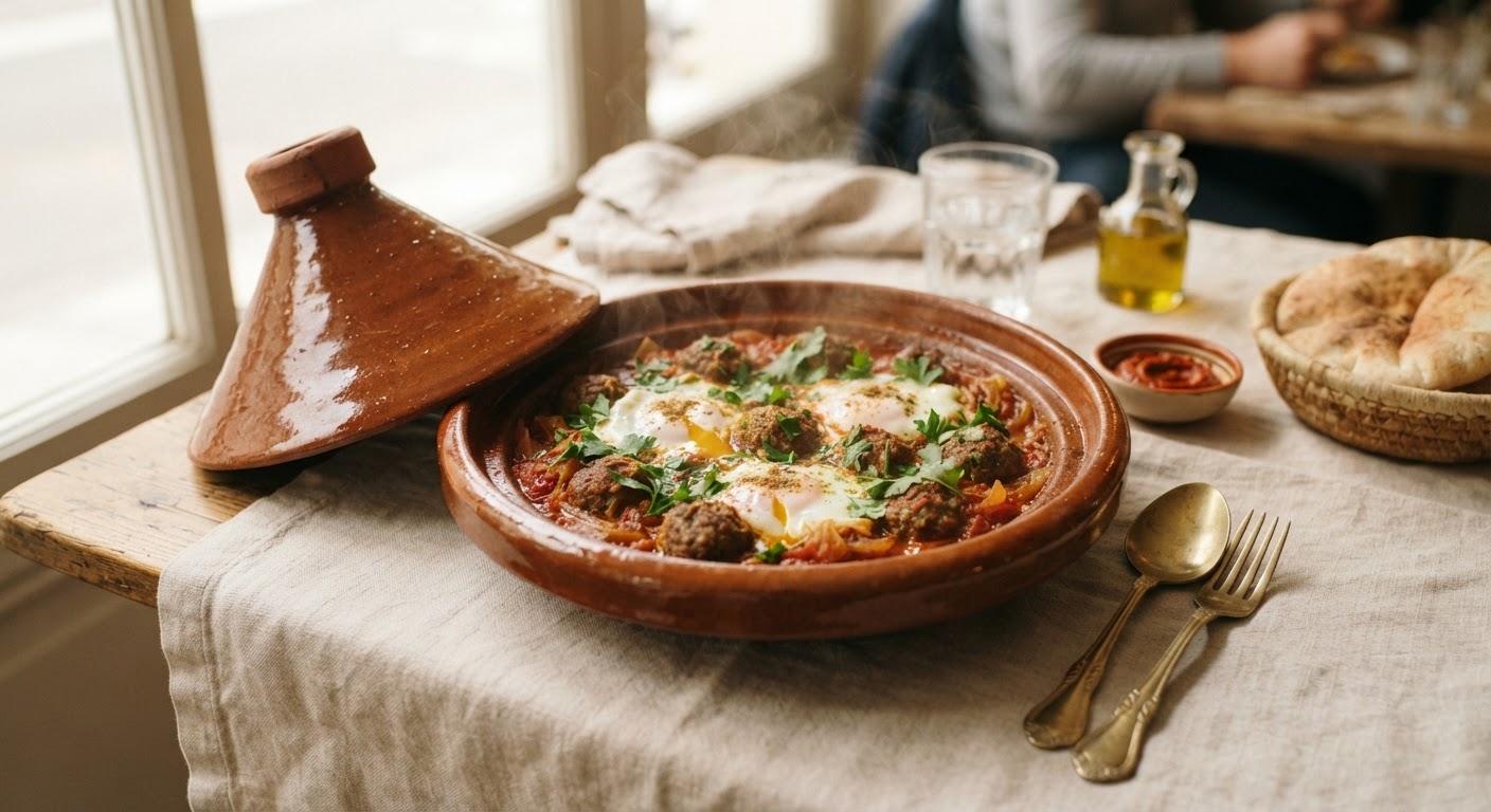 Tajine kefta aux œufs