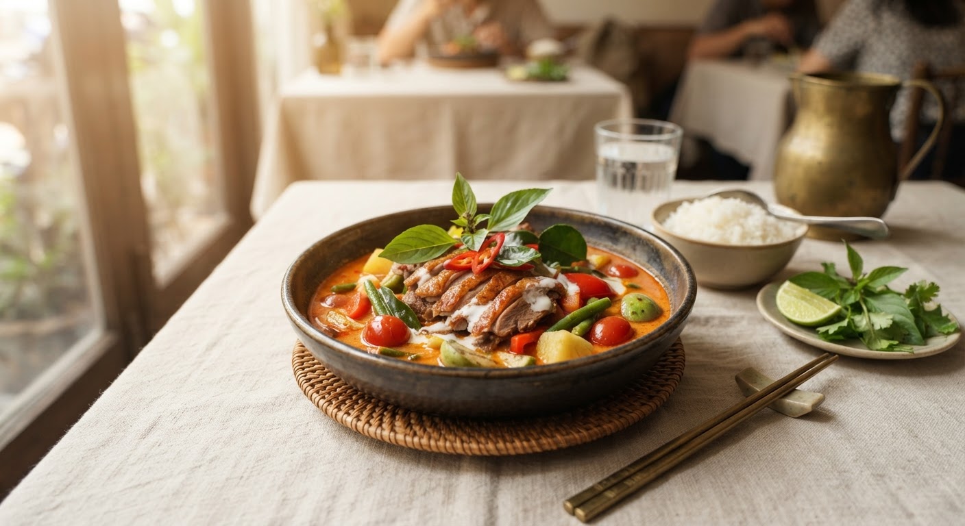 Gaeng Phet Ped Yang (Curry Rouge de Canard)