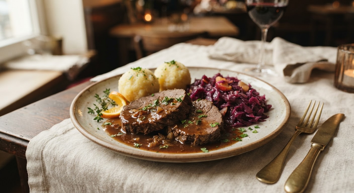 Sauerbraten (Rôti de Bœuf Mariné Aigre-Doux)