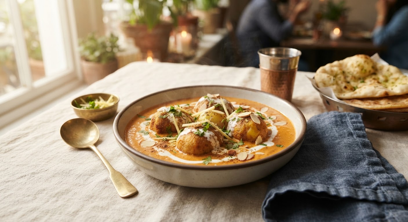Malai Kofta (Boulettes Végétariennes en Sauce Crémeuse)