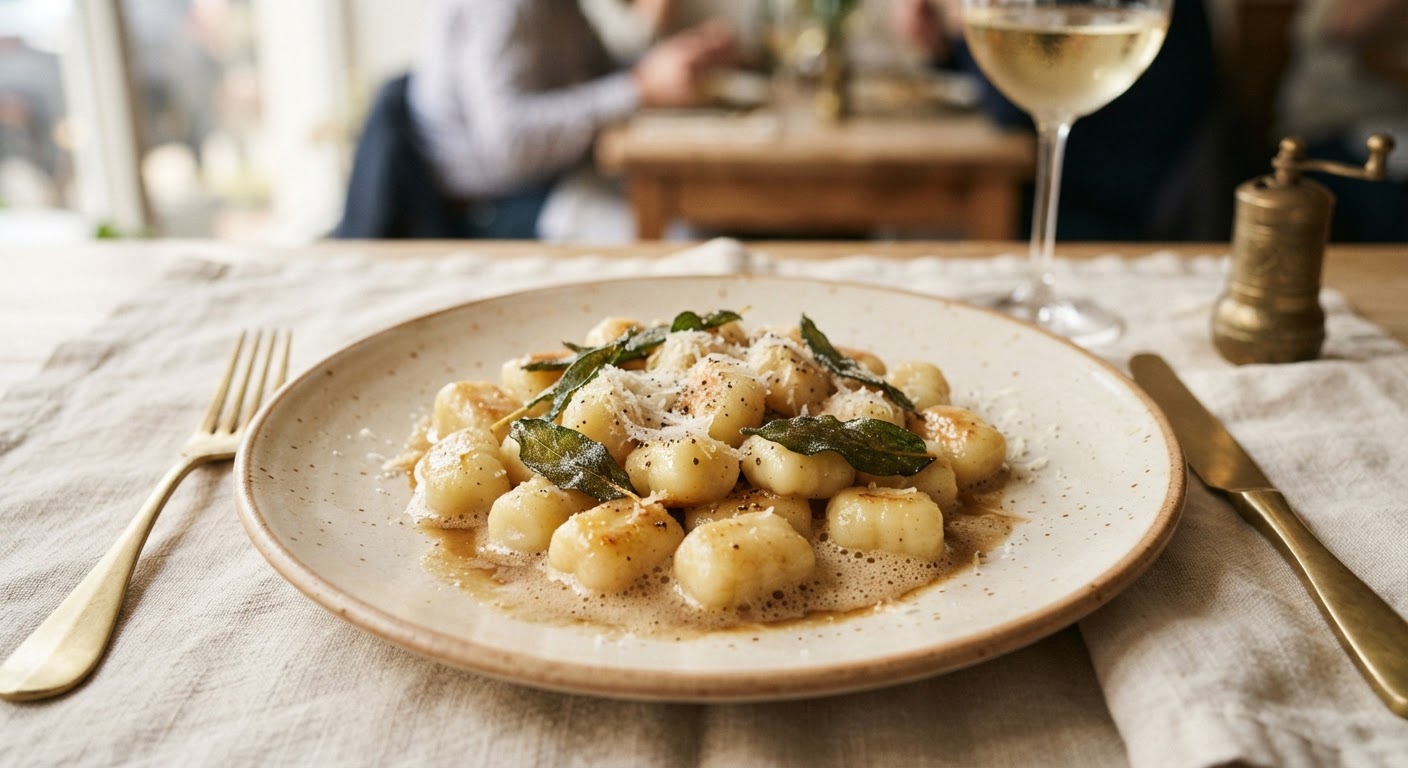 Gnocchi à la sauge et beurre