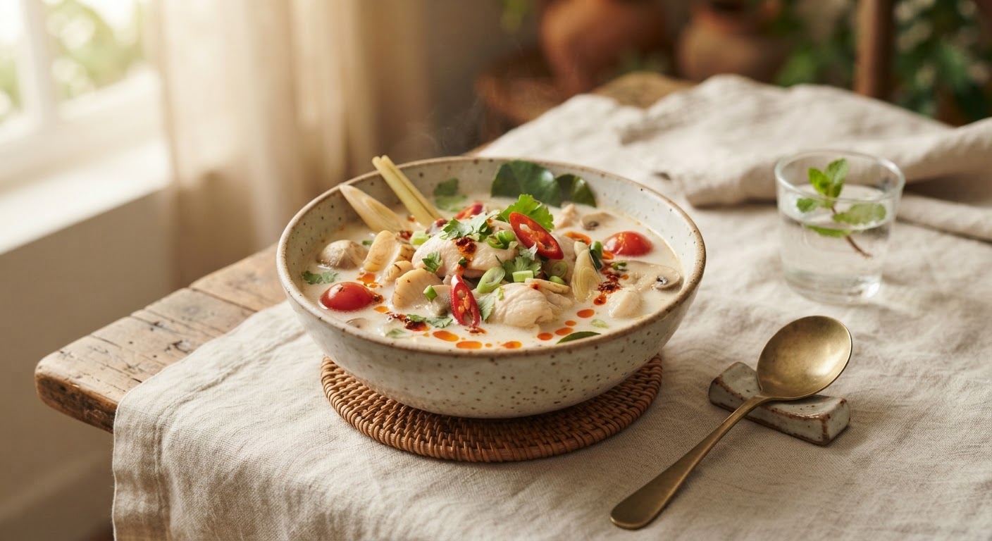 Tom Kha Kai (Soupe poulet-coco thaïlandaise)