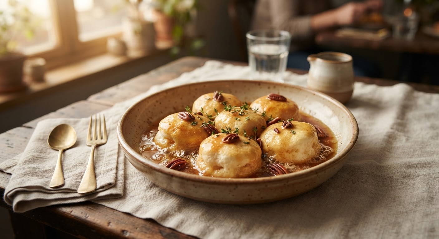 Golden syrup dumplings
