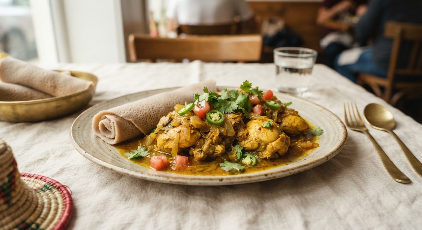 Alicha Wat (Curry Doux au Poulet)