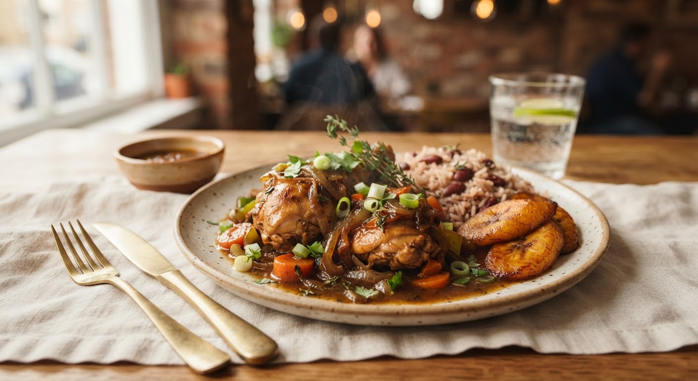 Poulet Braisé à la Jamaïcaine (Brown Stew Chicken)