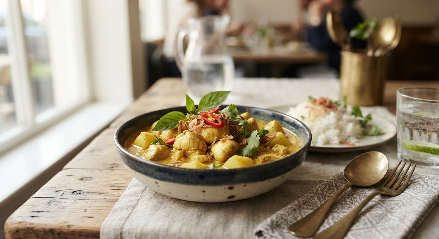 Gaeng Garee Gai (Curry jaune de poulet aux pommes de terre)