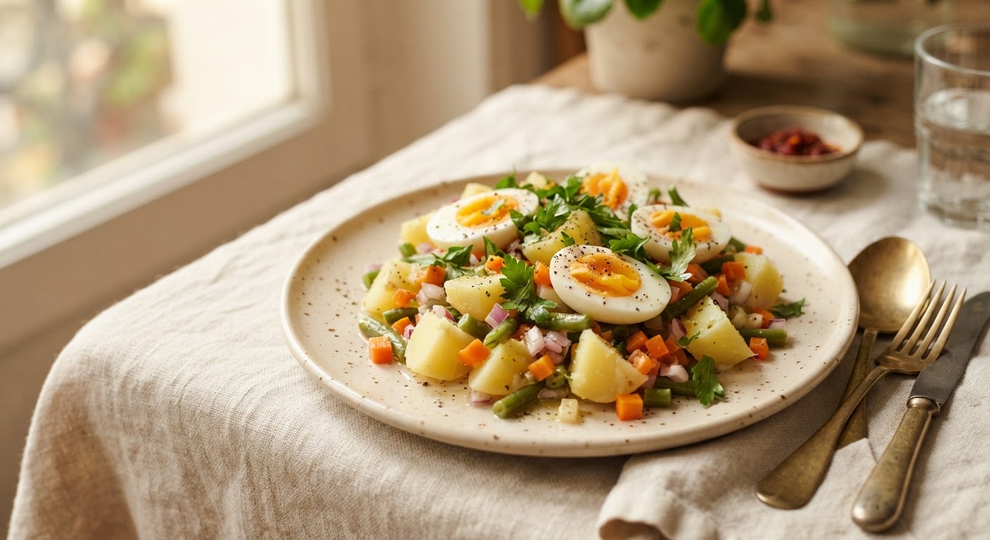 Composé (Salade Tiède de Pommes de Terre et Œufs)