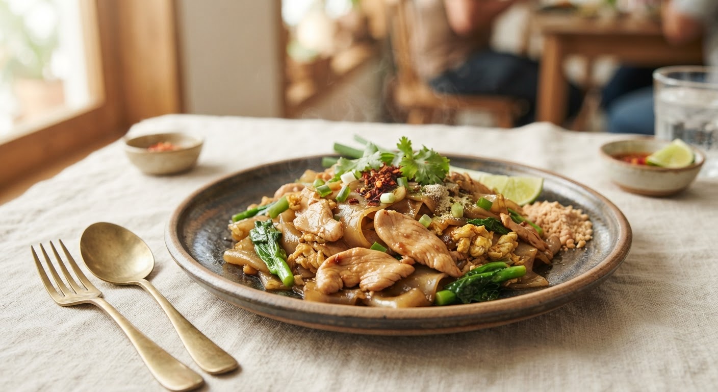 Pad See Ew (Nouilles Sautées à la Sauce Soja)